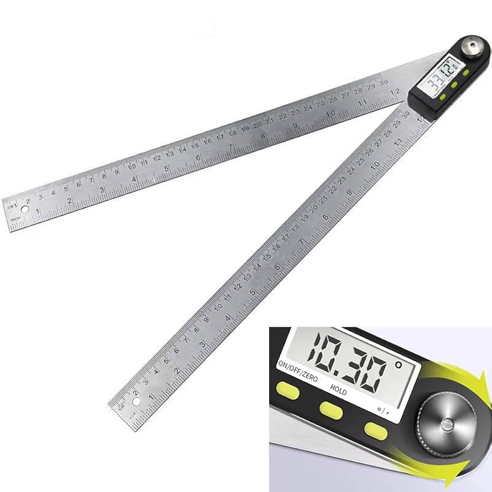 Amazon.co.jp: zmart 300mm デジタル 角度 定規 ステンレス